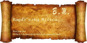 Bagóczky Milica névjegykártya